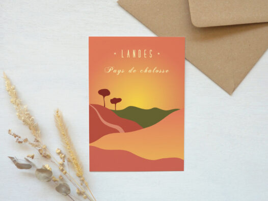 Carte postale Chalosse - illustration landaise • Papier Lune
