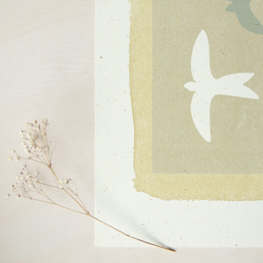 Affiche éco-responsable Oiseaux • Papier Lune