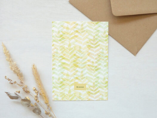 Carte sentimentale "Bisous" • Papier Lune